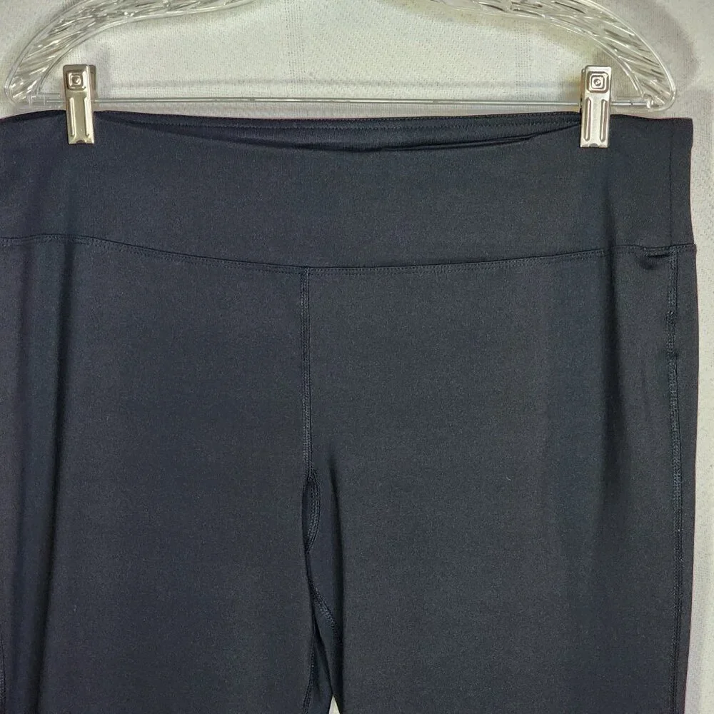 Sport-Tek Ladies NRG Polyester Spandex Black Wide Leg Stretch Fitness Pant Sz XL - Picture 8 of 16